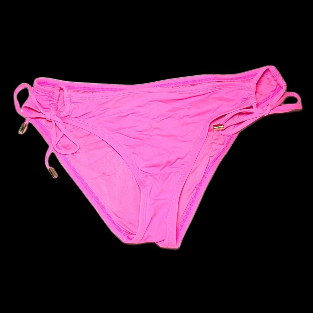 La Blanca Island Goddess Side Tie Hipster Bikini Bottom Size 4 Pink RN 52419